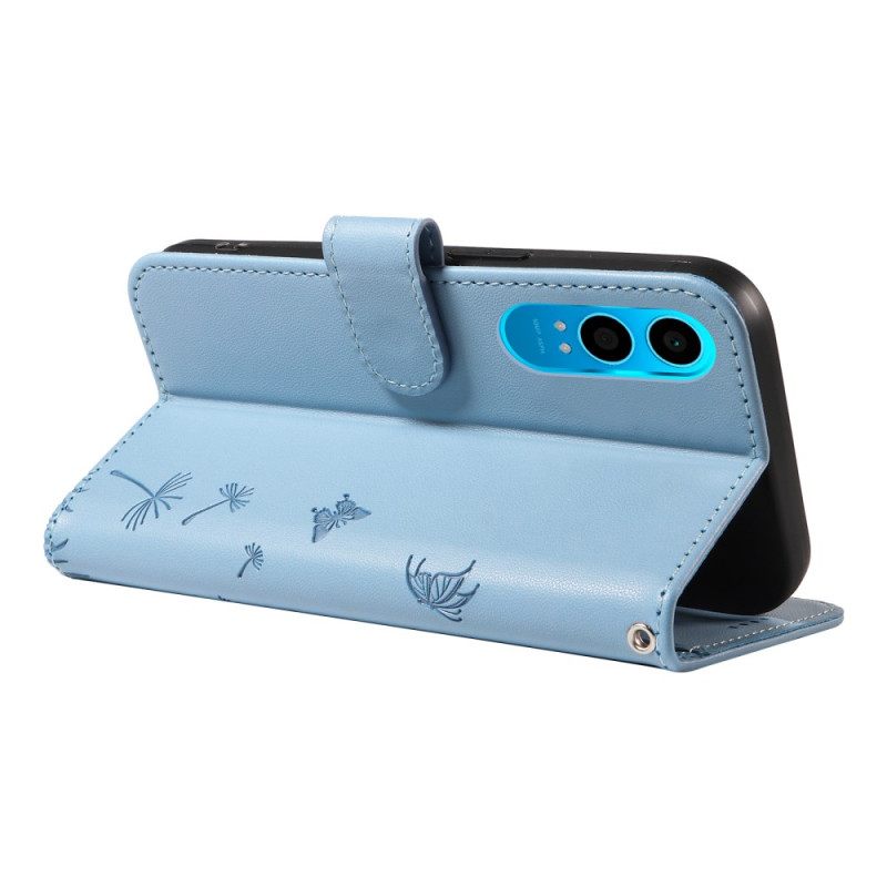 Leren Hoesje Oneplus Nord 4 Paardenbloemen Liefde Bescherming Hoesje