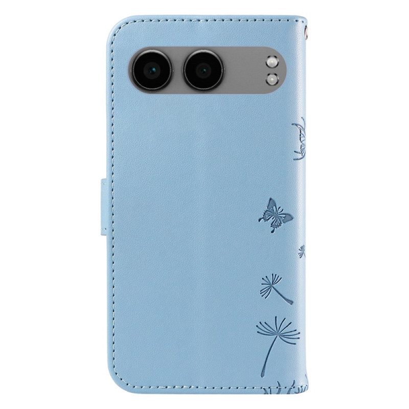 Leren Hoesje Oneplus Nord 4 Paardenbloemen Liefde Bescherming Hoesje