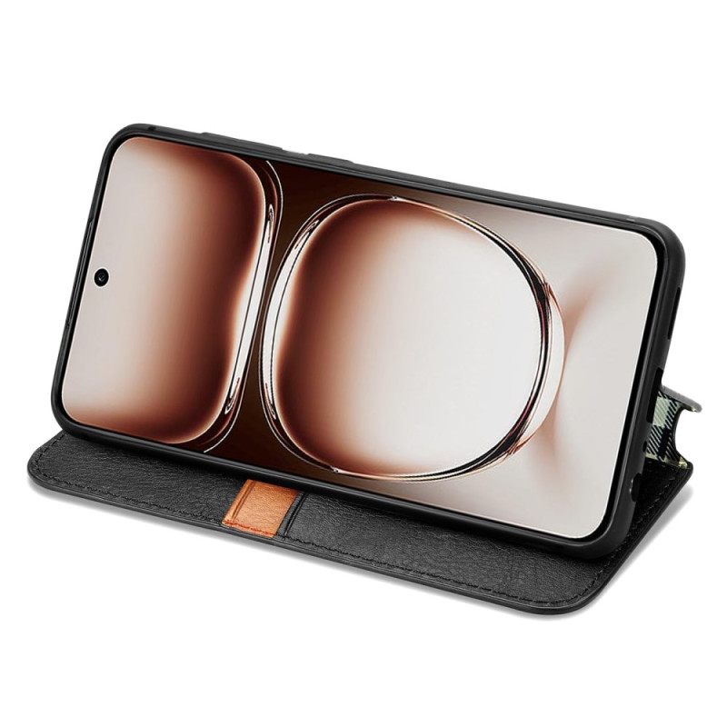 Leren Hoesje Oneplus Nord 4 Rand Met Suède-effect Bescherming Hoesje