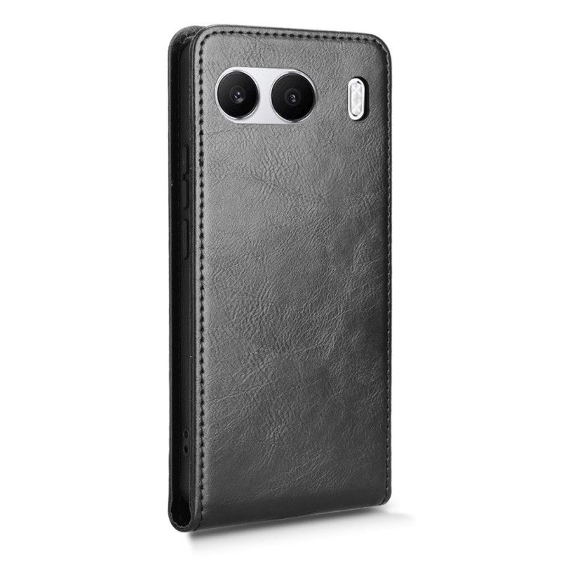 Leren Hoesje Oneplus Nord 4 Verticale Klep Van Imitatieleer Bescherming Hoesje