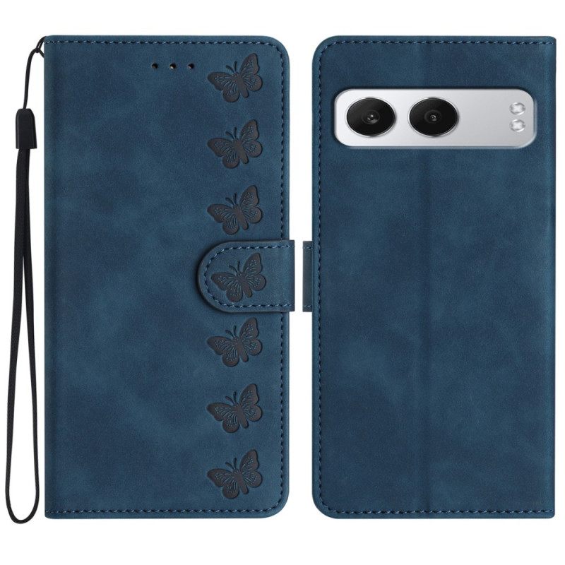 Leren Hoesje Voor Oneplus Nord 4 Vlinderrand