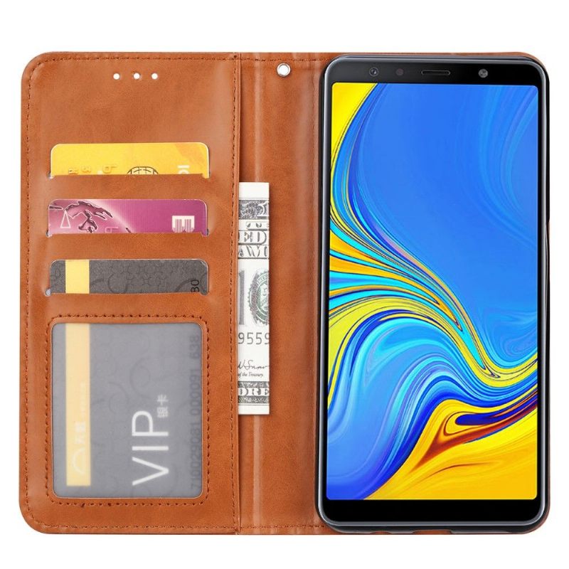 Case voor Samsung Galaxy A70 Bescherming Imitatieleer Met Standaard En Kaarthouder