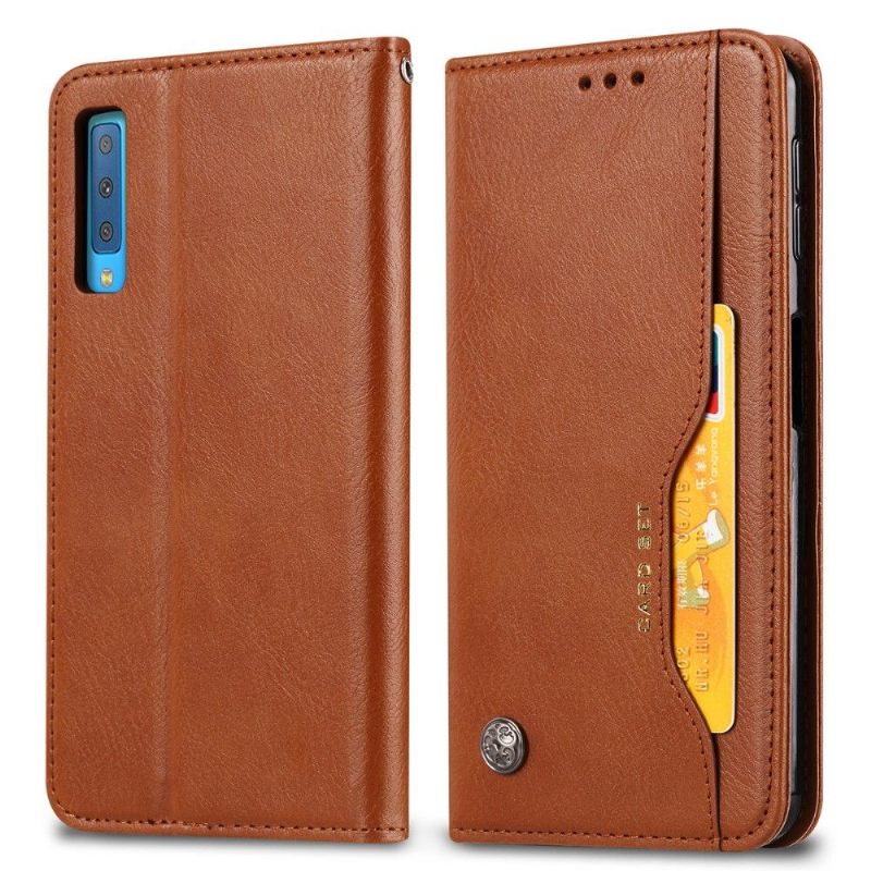 Case voor Samsung Galaxy A70 Bescherming Imitatieleer Met Standaard En Kaarthouder