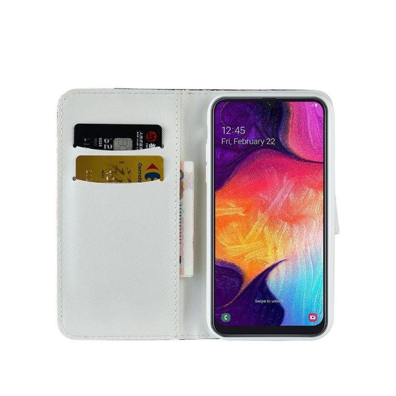 Cover voor Samsung Galaxy A70 Anti-fall Glamour Krokodil-effect