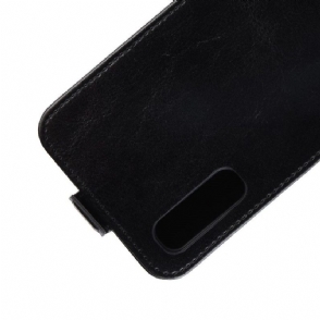 Cover voor Samsung Galaxy A70 Folio-hoesje Verticaal Kunstleer
