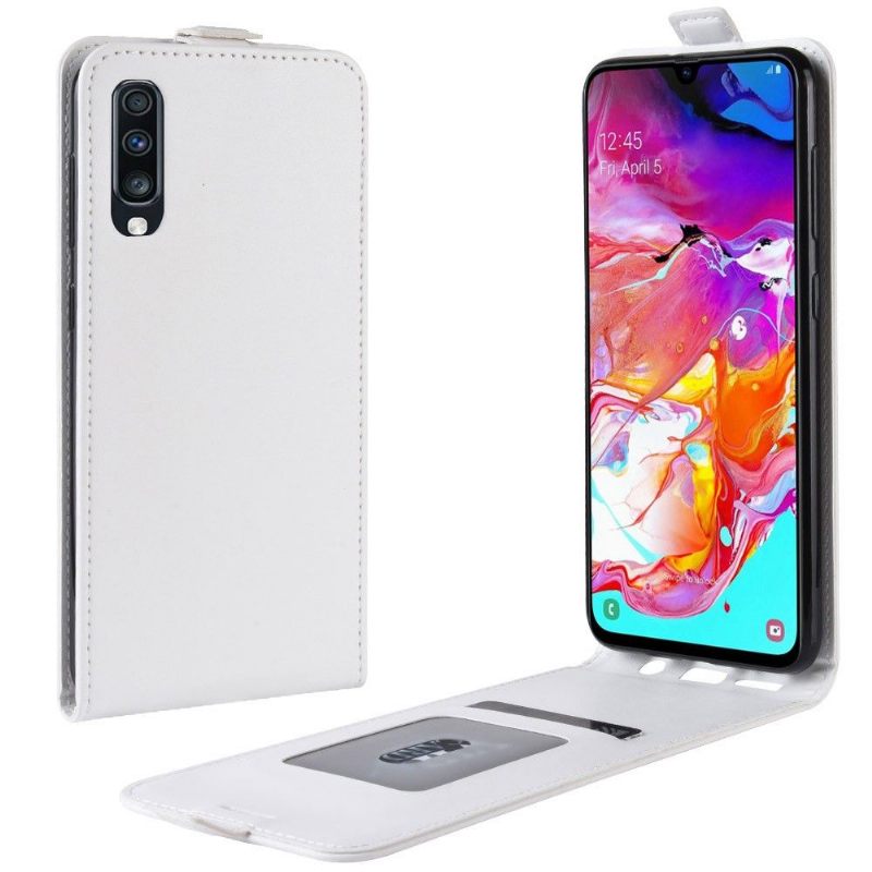 Cover voor Samsung Galaxy A70 Folio-hoesje Verticaal Kunstleer