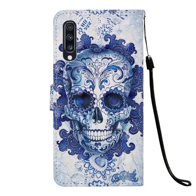 Folio-hoesje voor Samsung Galaxy A70 Calavera-patroon