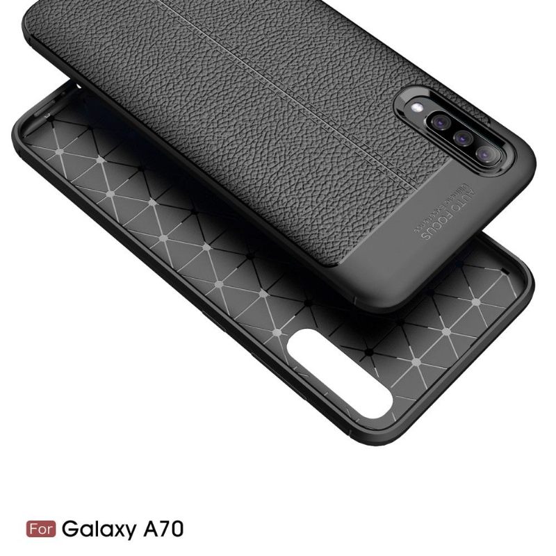 Hoesje voor Samsung Galaxy A70 Afwerkingsgel Van Kunstleer