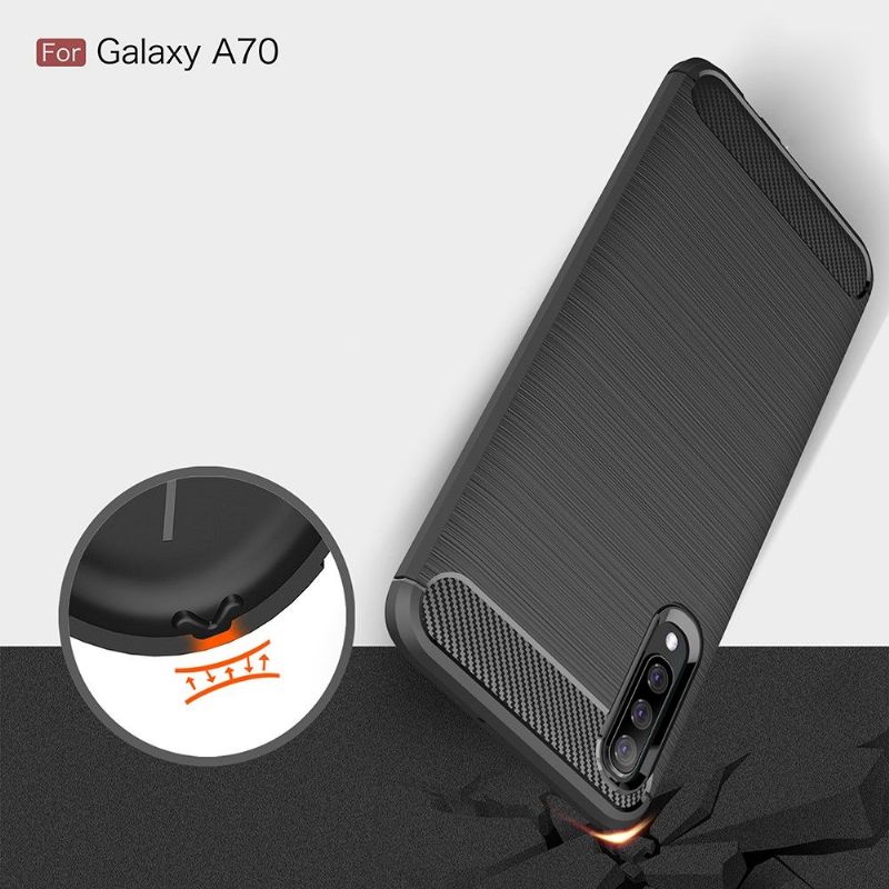 Hoesje voor Samsung Galaxy A70 Koolborstel Gel