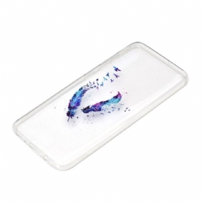 Telefoonhoesje voor Samsung Galaxy A70 Naadloze Veren En Vogels