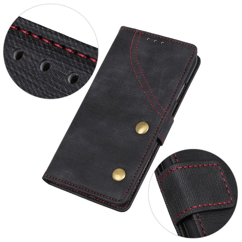 Cover voor Sony Xperia 10 Plus Stoffen Bekleding Met Naden