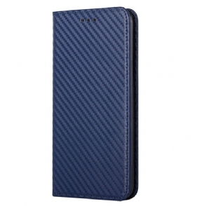 Bescherming Hoesje voor Xiaomi 12T / 12T Pro Folio-hoesje Koolstofvezel Met Koord