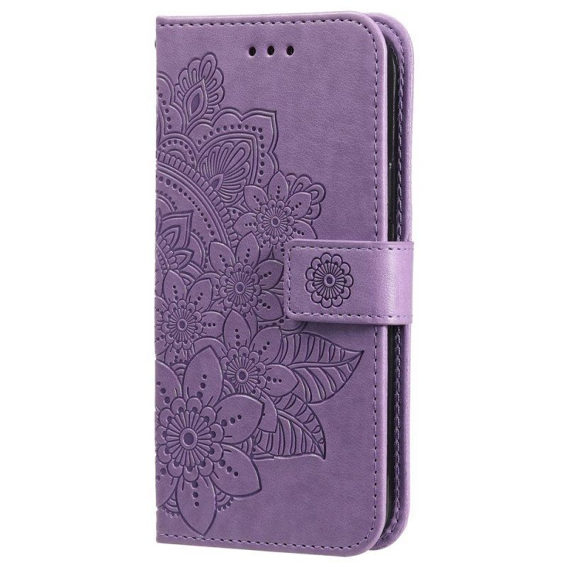 Flip Case voor Xiaomi 12T / 12T Pro Met Ketting Strakke Mandala