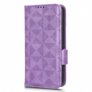 Folio-hoesje voor Xiaomi 12T / 12T Pro Driehoeken In Retrostijl