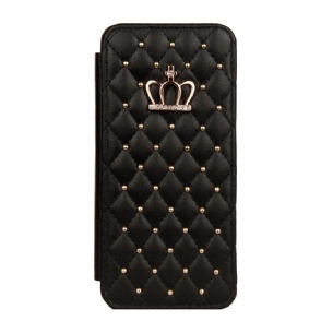 Flip Case voor Samsung Galaxy S9 Gewatteerd Met Kroon