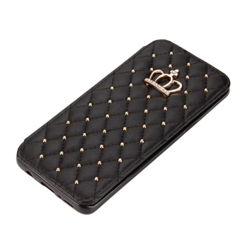 Flip Case voor Samsung Galaxy S9 Gewatteerd Met Kroon