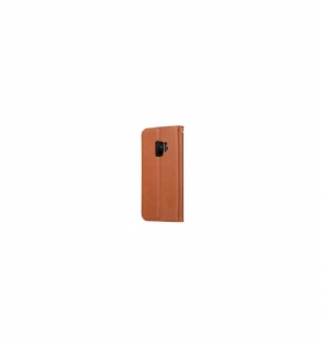 Folio-hoesje voor Samsung Galaxy S9 Leren Portemonnee - Bruin