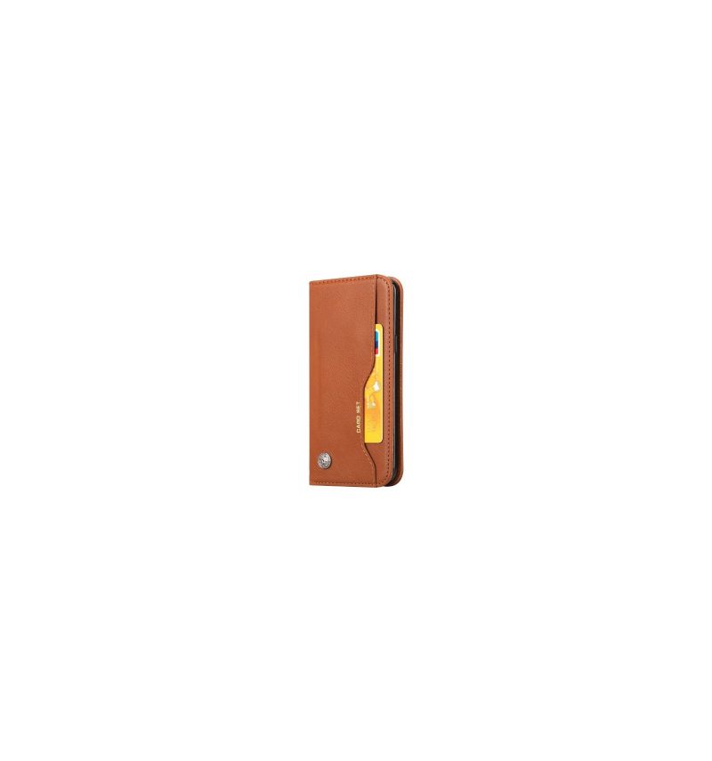 Folio-hoesje voor Samsung Galaxy S9 Leren Portemonnee - Bruin