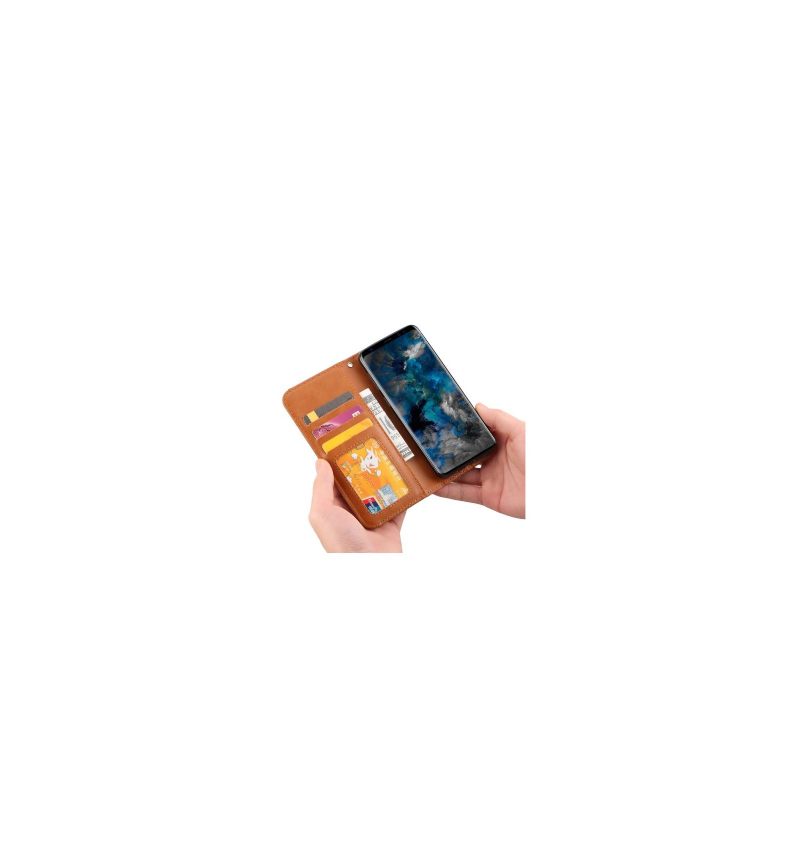 Folio-hoesje voor Samsung Galaxy S9 Leren Portemonnee - Wijnrood