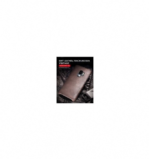 Hoesje voor Samsung Galaxy S9 Vintage Serie Leder - Bruin