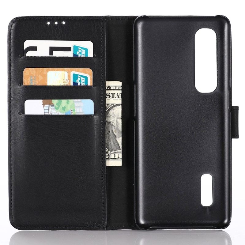 Cover voor Oppo Find X2 Pro Folio-hoesje Retro Leereffect