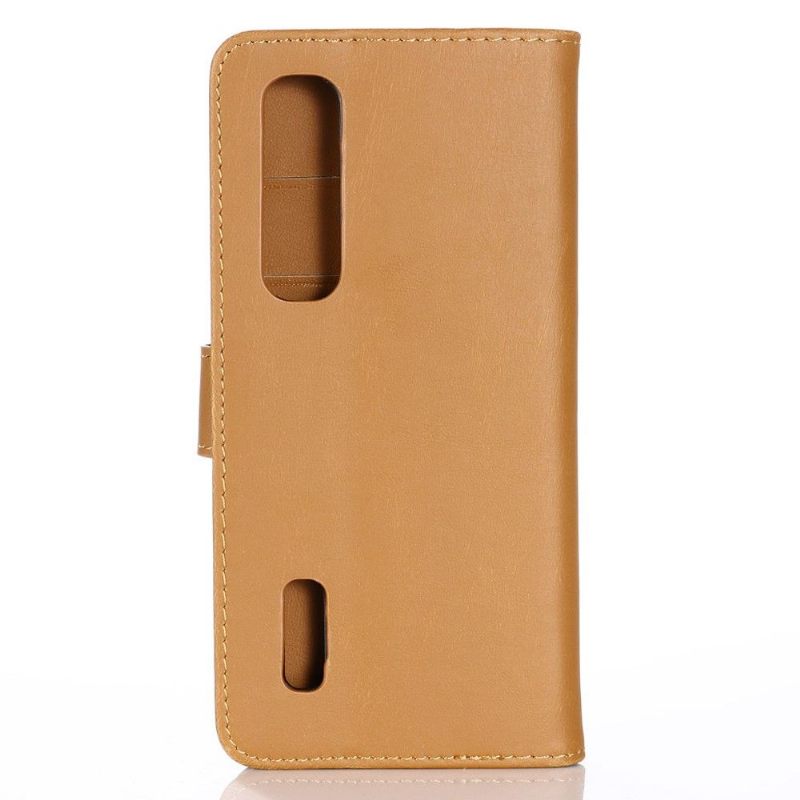 Cover voor Oppo Find X2 Pro Folio-hoesje Retro Leereffect