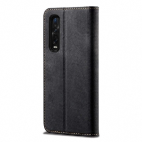 Folio-hoesje voor Oppo Find X2 Pro Anti-fall De Giulia Style Jeans