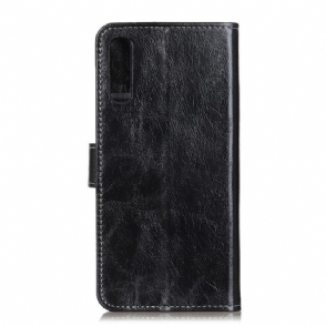 Folio-hoesje voor Oppo Find X2 Pro Luxe Stiksels Met Leereffect