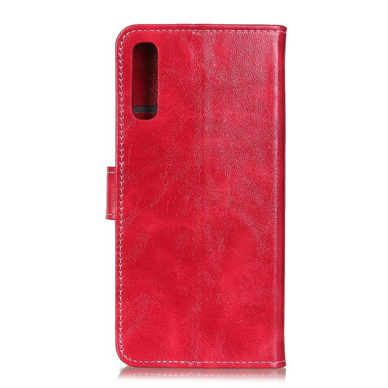 Folio-hoesje voor Oppo Find X2 Pro Luxe Stiksels Met Leereffect