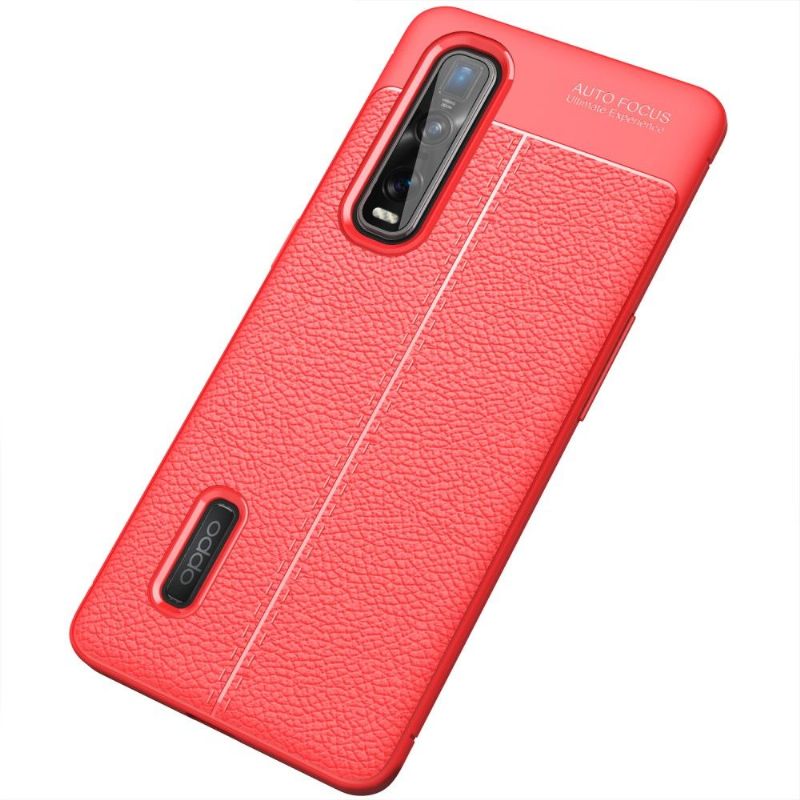 Hoesje voor Oppo Find X2 Pro Afwerkingsgel Van Kunstleer