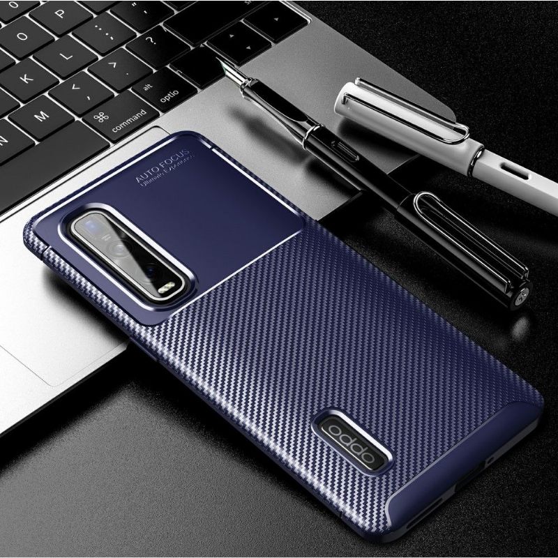 Telefoonhoesje voor Oppo Find X2 Pro Bescherming Karbon Classy