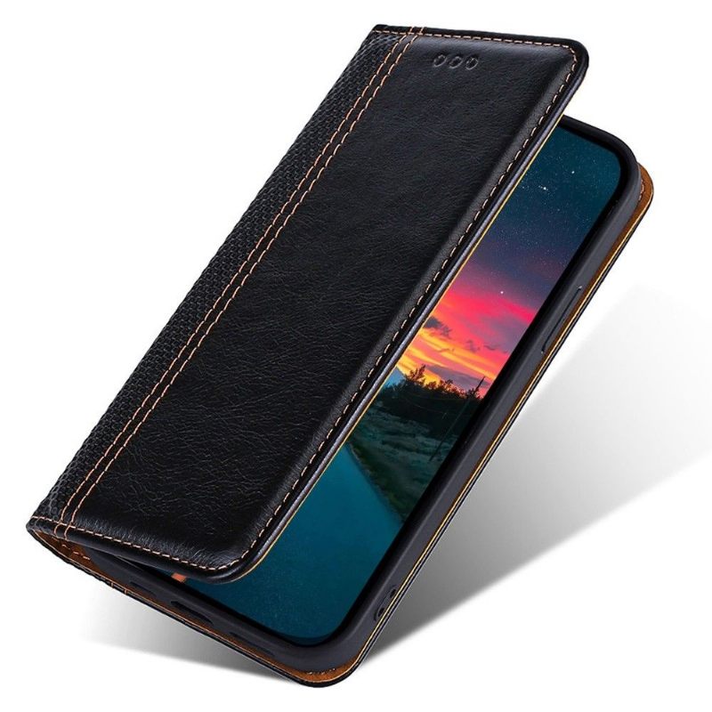Leren Hoesje voor Realme GT Neo 3 Bescherming Folio-hoesje Folio-naden Omklappen