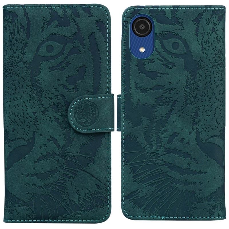 Cover voor Samsung Galaxy A03 Core Anti-fall Tijger Met Reliëf