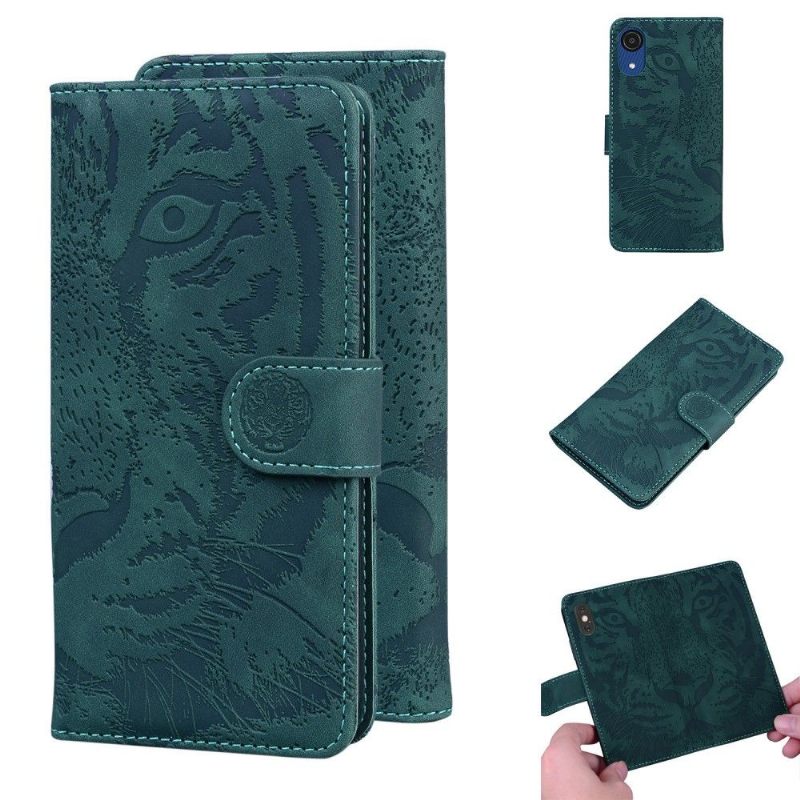 Cover voor Samsung Galaxy A03 Core Anti-fall Tijger Met Reliëf