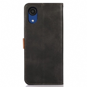 Folio-hoesje voor Samsung Galaxy A03 Core Khazneh Tweekleurig Kunstleer