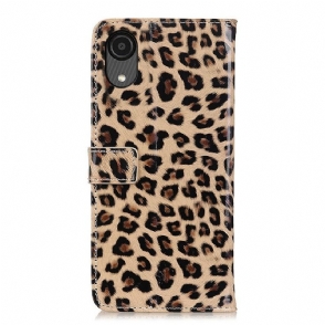 Folio-hoesje voor Samsung Galaxy A03 Core Kunstleer Luipaardstijl