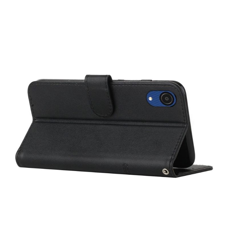 Folio-hoesje voor Samsung Galaxy A03 Core Retro Leer Effect Lijnen