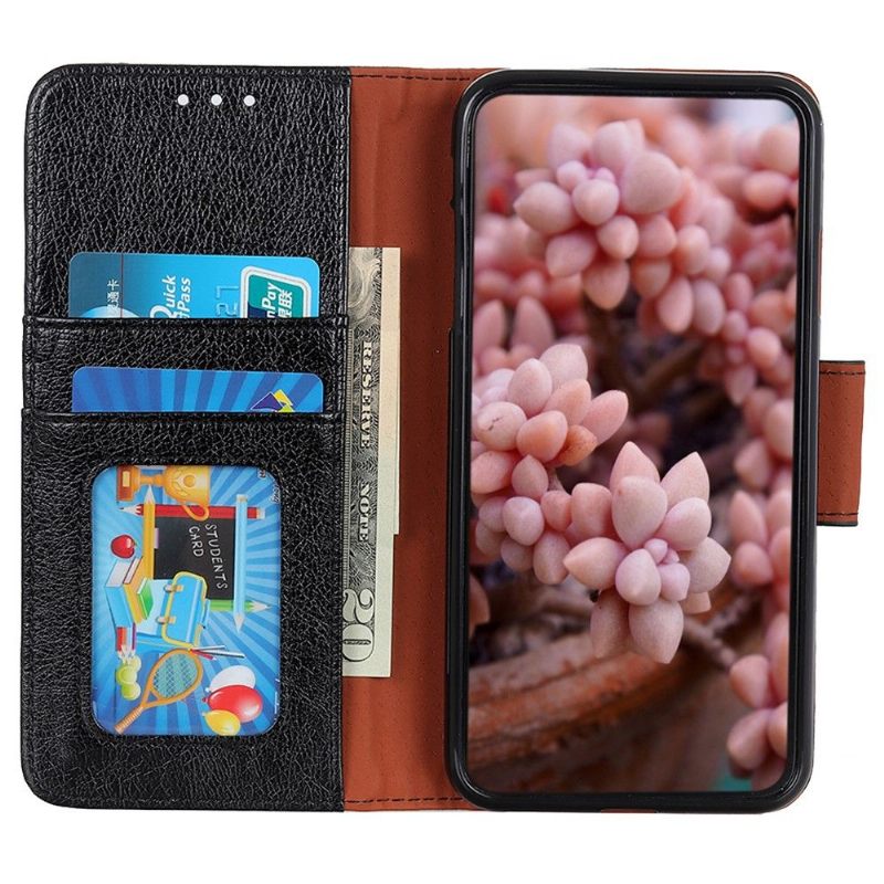 Folio-hoesje voor Samsung Galaxy A03 Core Verouderde Lederen Stijl