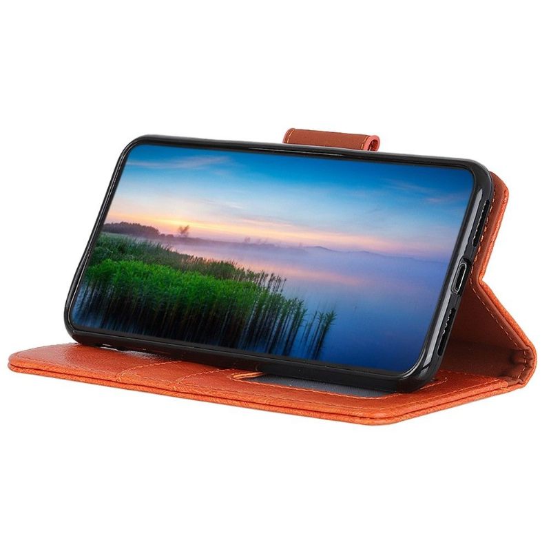 Folio-hoesje voor Samsung Galaxy A03 Core Verouderde Lederen Stijl