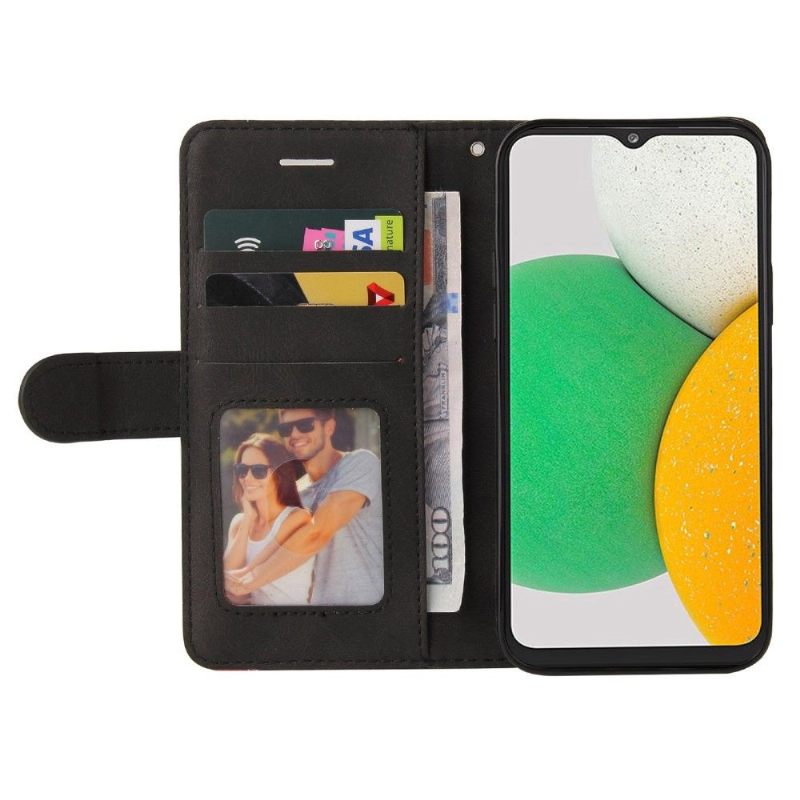 Leren Hoesje voor Samsung Galaxy A03 Core Bescherming Bicolor Artistiek