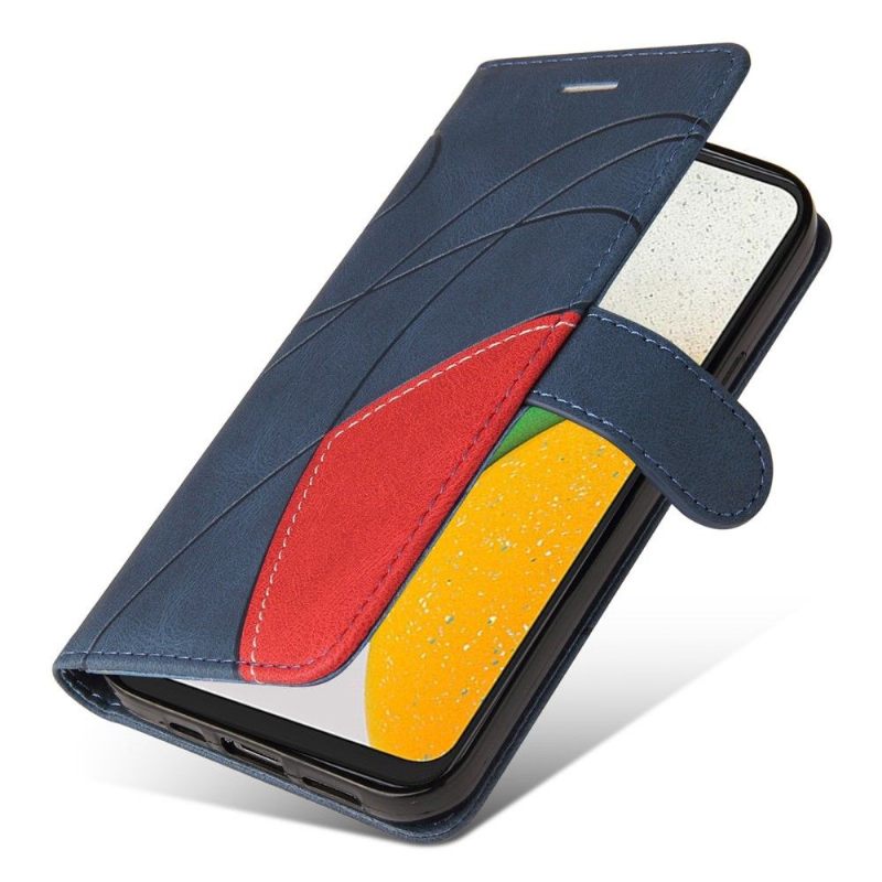 Leren Hoesje voor Samsung Galaxy A03 Core Bescherming Bicolor Artistiek
