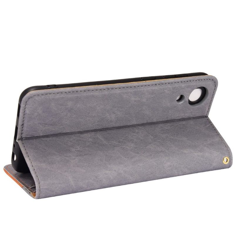 Leren Hoesje voor Samsung Galaxy A03 Core Bescherming Folio-hoesje Retro Kunstleer
