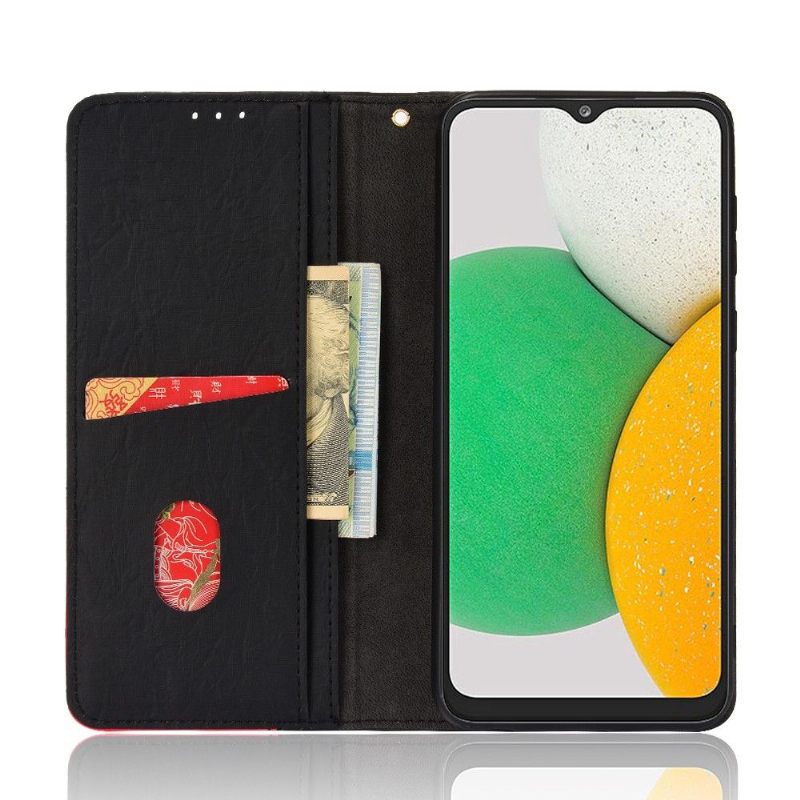 Leren Hoesje voor Samsung Galaxy A03 Core Bescherming Folio-hoesje Retro Kunstleer