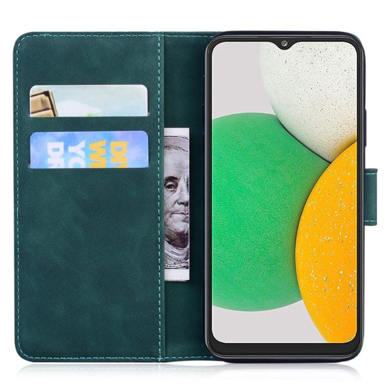 Leren Hoesje voor Samsung Galaxy A03 Core Bescherming Kleurrijke Vlinderbescherming