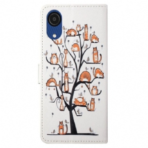 Leren Hoesje voor Samsung Galaxy A03 Core Krabpaal