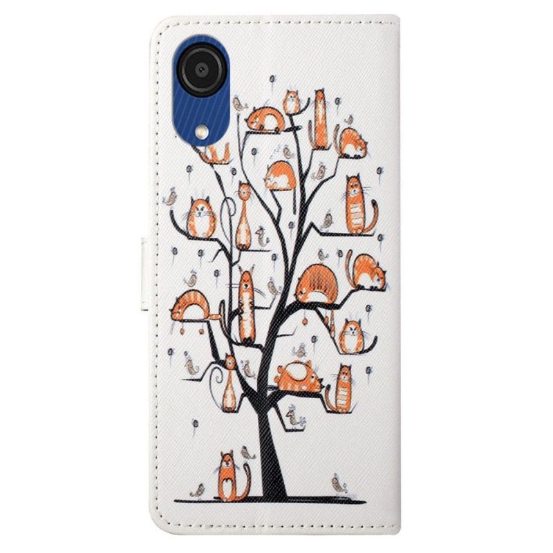 Leren Hoesje voor Samsung Galaxy A03 Core Krabpaal