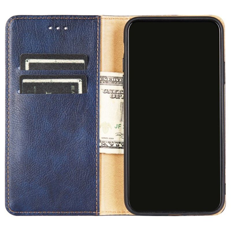 Telefoonhoesje voor Samsung Galaxy A03 Core Folio-hoesje Puur Kunstleer