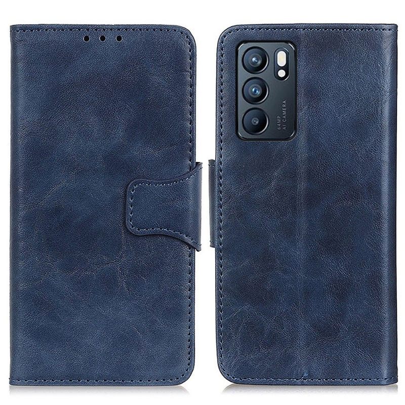 Cover voor Oppo Reno 6 5G Anti-fall Edouard Kunstleer