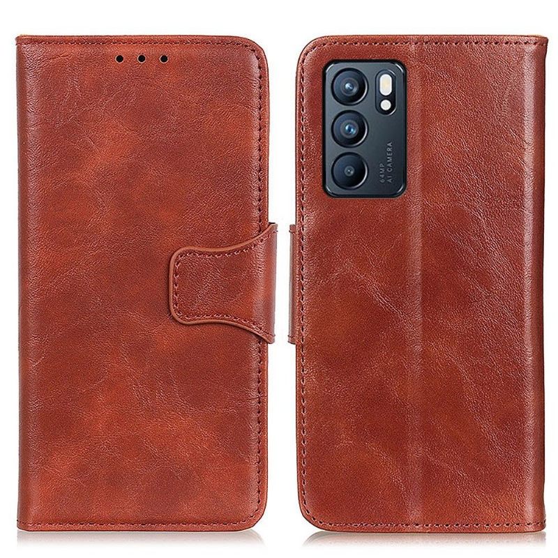 Cover voor Oppo Reno 6 5G Anti-fall Edouard Kunstleer