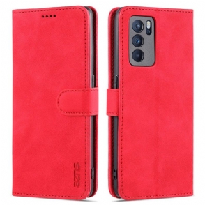 Cover voor Oppo Reno 6 5G Folio-hoesje Azns-kaarthouder